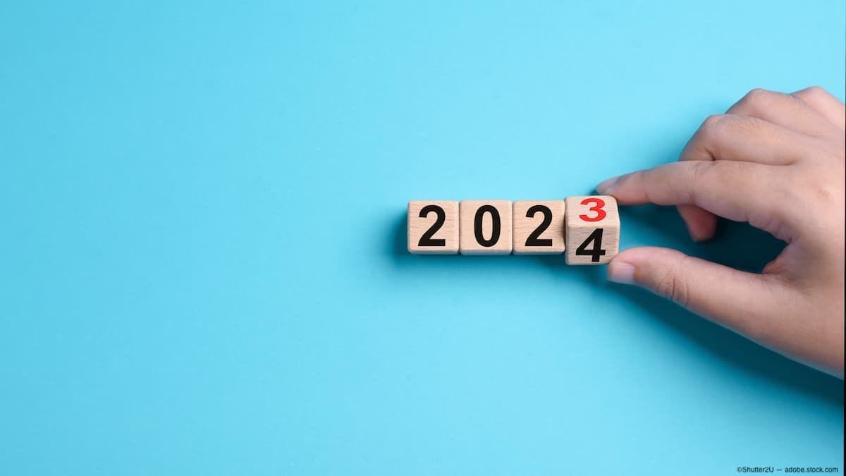 2024 on dice against blue backdrop Image Credit: AdobeStock/Shutter2U