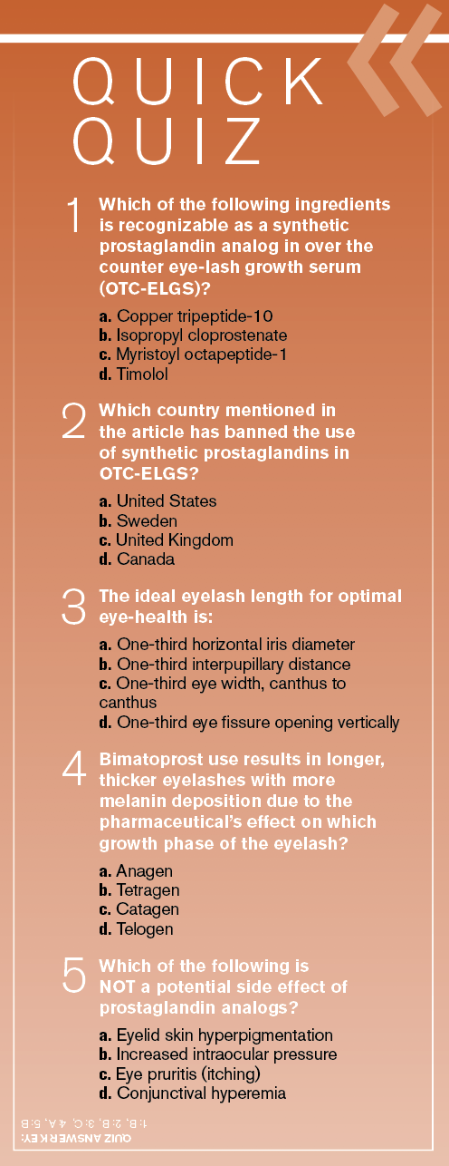 Quiz: Know the ocular effects of eyelash growth serums