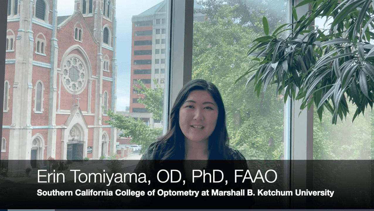 Erin Tomiyama, OD, PhD, FAAO, discusses fitting lenses, young adults with binocular vision issues, and emerging presbyopia in patients.