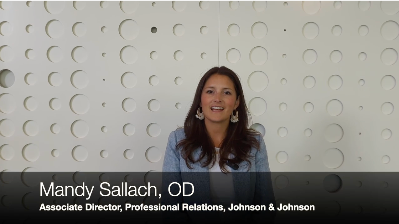 Mandy Sallach of Johnson & Johnson speaks on initiatives to combat pediatric myopia