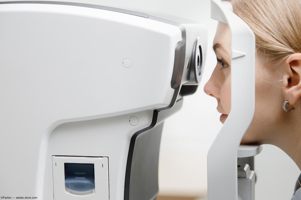 Woman getting OCT scan Image credit: AdobeStock/Parilov