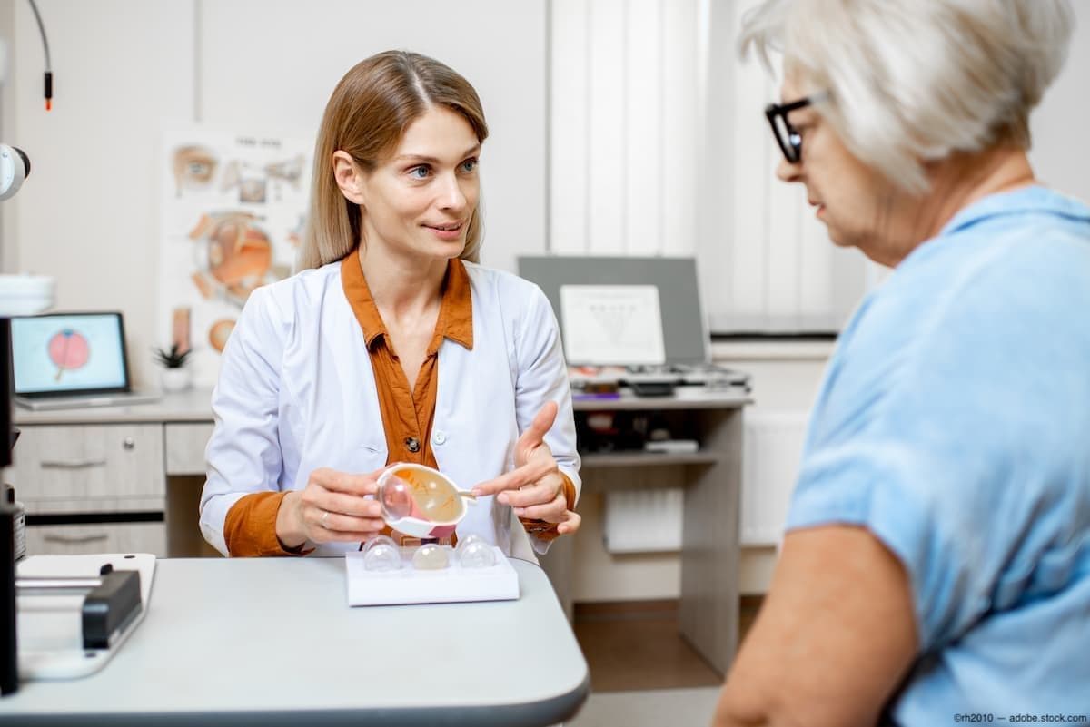 Ophthalmologist with patient in office Image credit: AdobeStock/rh2010