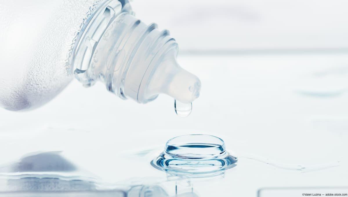 Eye drop being administered to petri dish Image credit: AdobeStock/ValeriLuzina