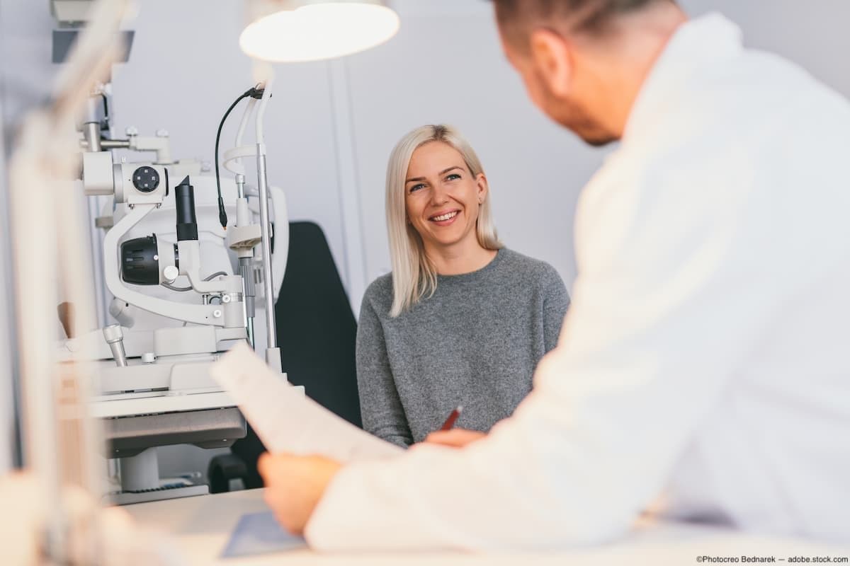 Female patient in optician's office Image credit: AdobeStock/PhotocreoBednarek