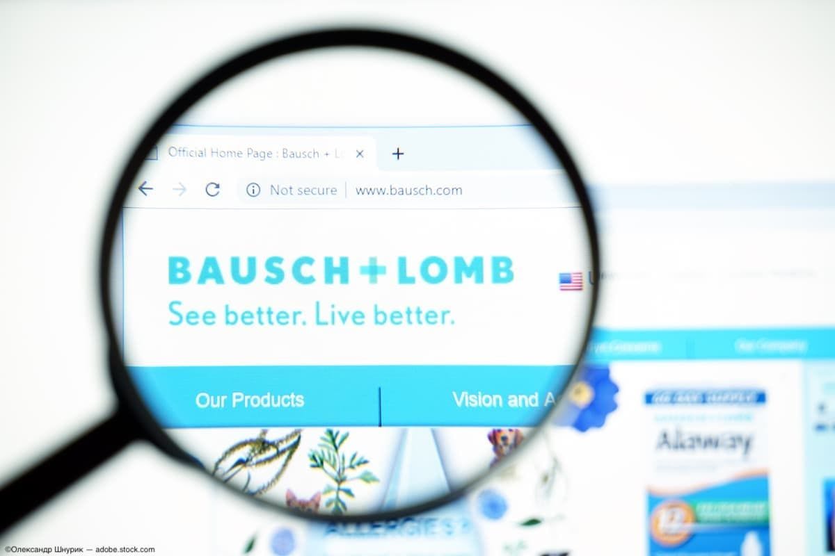 Bausch + Lomb webpage under microscope Image credit: ©Олександр Шнурик - adobe.stock.com